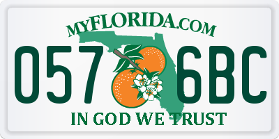 FL license plate 0576BC