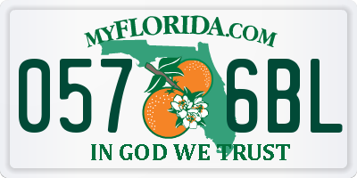FL license plate 0576BL