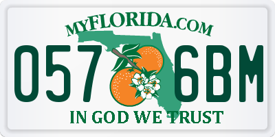 FL license plate 0576BM