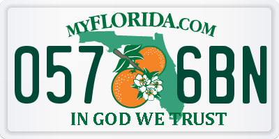 FL license plate 0576BN