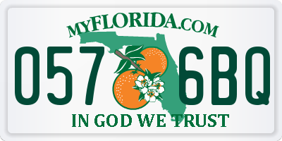 FL license plate 0576BQ