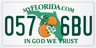 FL license plate 0576BU