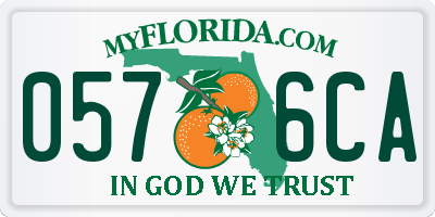 FL license plate 0576CA
