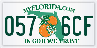 FL license plate 0576CF