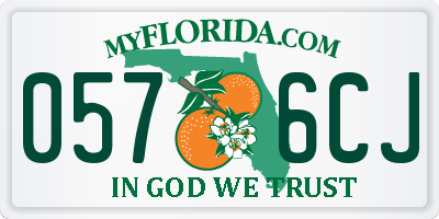 FL license plate 0576CJ