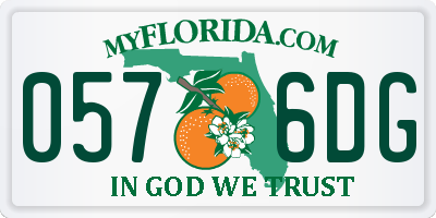 FL license plate 0576DG