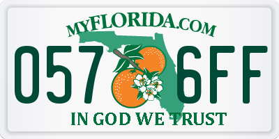 FL license plate 0576FF