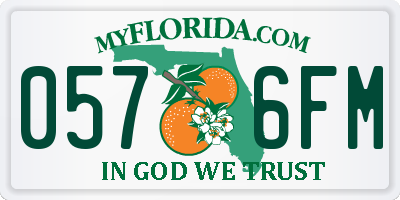 FL license plate 0576FM