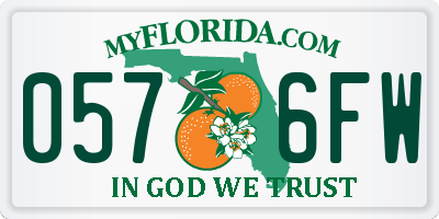 FL license plate 0576FW