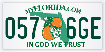 FL license plate 0576GE