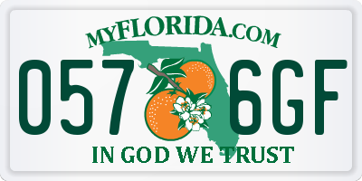 FL license plate 0576GF