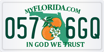 FL license plate 0576GQ