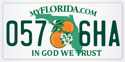 FL license plate 0576HA