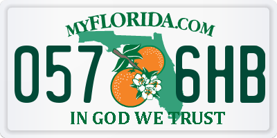 FL license plate 0576HB
