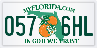 FL license plate 0576HL