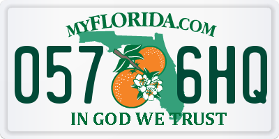 FL license plate 0576HQ