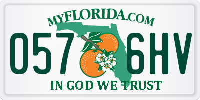 FL license plate 0576HV