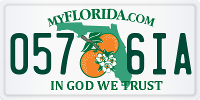 FL license plate 0576IA
