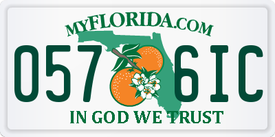 FL license plate 0576IC