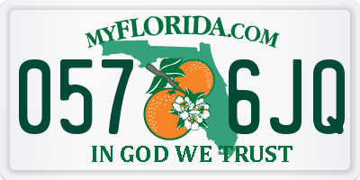 FL license plate 0576JQ
