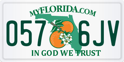 FL license plate 0576JV