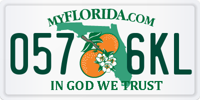 FL license plate 0576KL