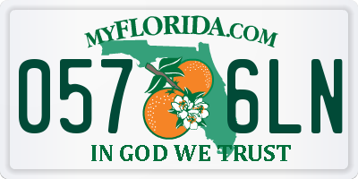 FL license plate 0576LN