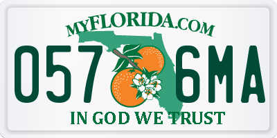 FL license plate 0576MA