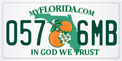 FL license plate 0576MB
