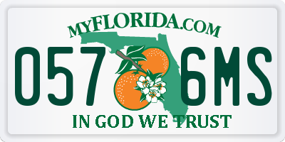 FL license plate 0576MS