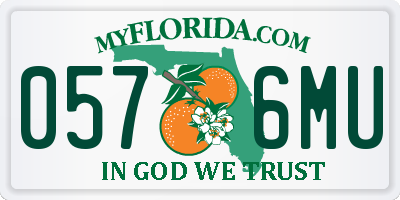 FL license plate 0576MU