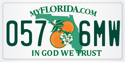FL license plate 0576MW
