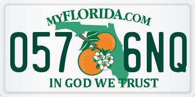 FL license plate 0576NQ