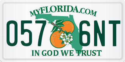 FL license plate 0576NT