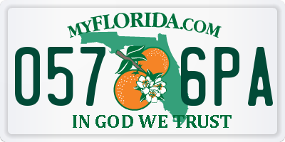 FL license plate 0576PA