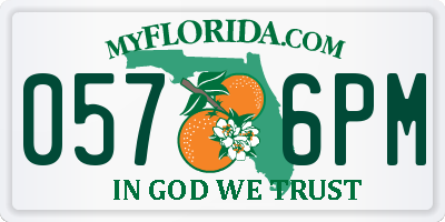 FL license plate 0576PM