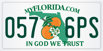 FL license plate 0576PS