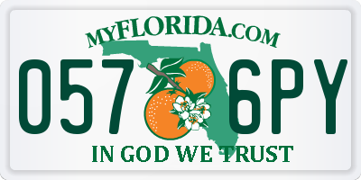 FL license plate 0576PY