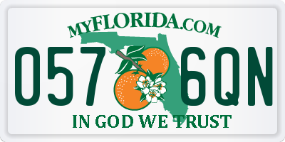 FL license plate 0576QN