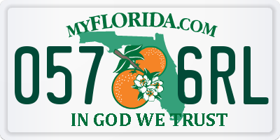FL license plate 0576RL