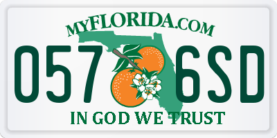 FL license plate 0576SD