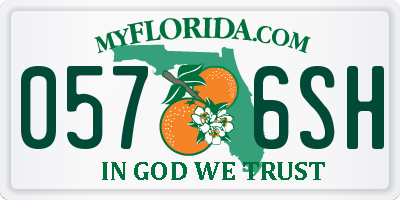 FL license plate 0576SH