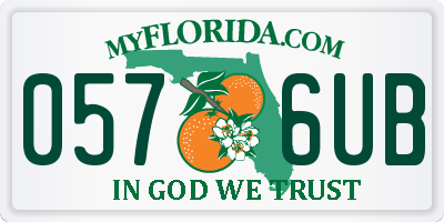 FL license plate 0576UB