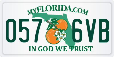 FL license plate 0576VB