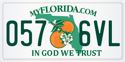 FL license plate 0576VL