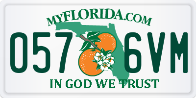 FL license plate 0576VM
