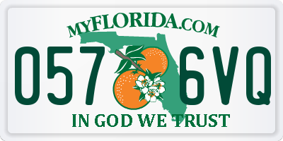 FL license plate 0576VQ