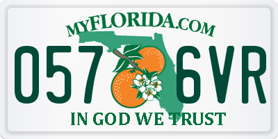 FL license plate 0576VR