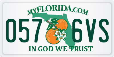 FL license plate 0576VS