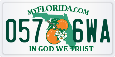 FL license plate 0576WA